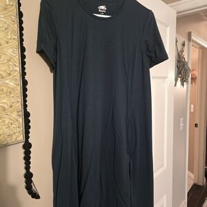 Roots Dark Blue Crew Neck T Shirt Dress